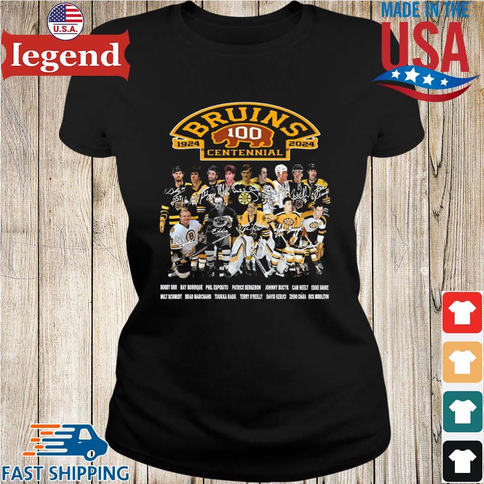 Official Boston Bruins 100 Centennial 1924-2024 Legends Signatures Shirt,  hoodie, sweater, long sleeve and tank top