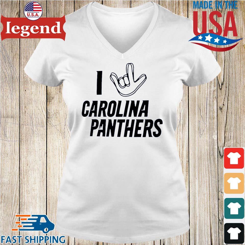 Carolina Panthers The Nfl Asl Collection By Love Sign Tri-blend T-shirt,Sweater,  Hoodie, And Long Sleeved, Ladies, Tank Top