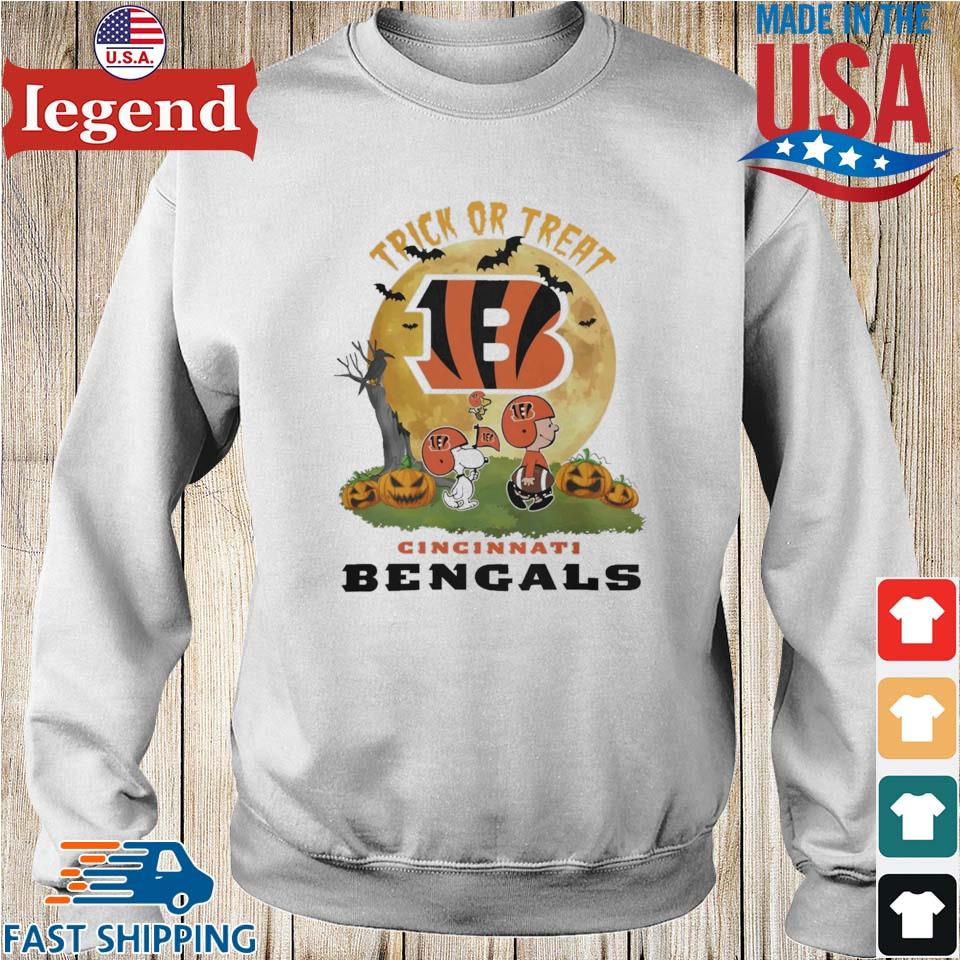 Snoopy and Charlie Brown Cincinnati Bengals happy Halloween 2023 shirt,  hoodie, sweater, long sleeve and tank top