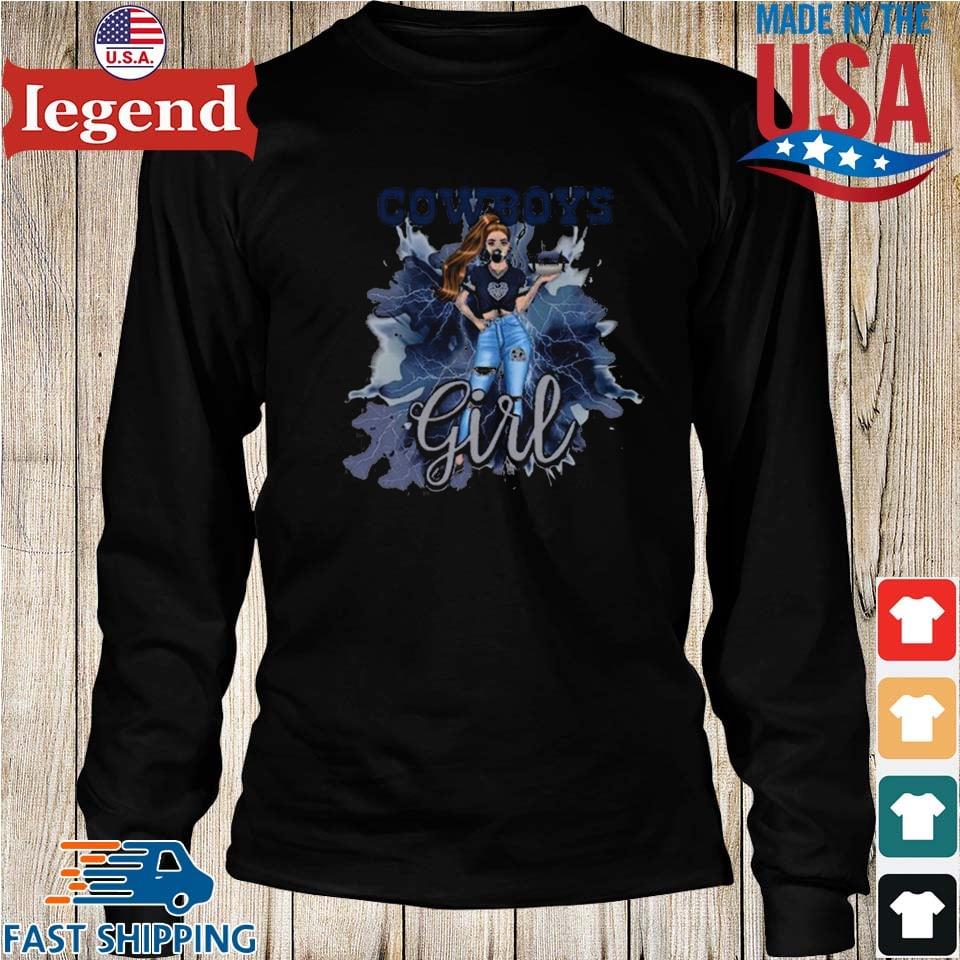 Dallas Cowboys Ladies Long Sleeve T-Shirts, Long Sleeve Tees, Cowboys Long  Sleeve Shirt