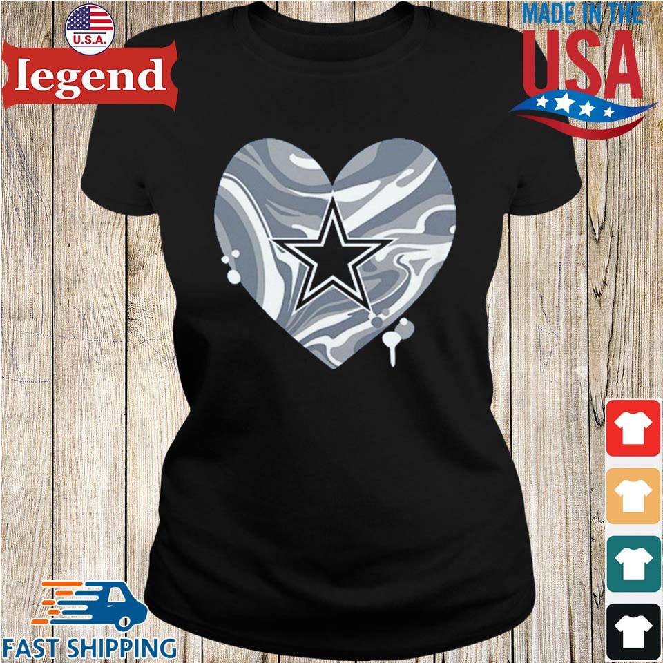 Dallas Cowboys Girls Youth Drip Heart Dolman T-shirt,Sweater