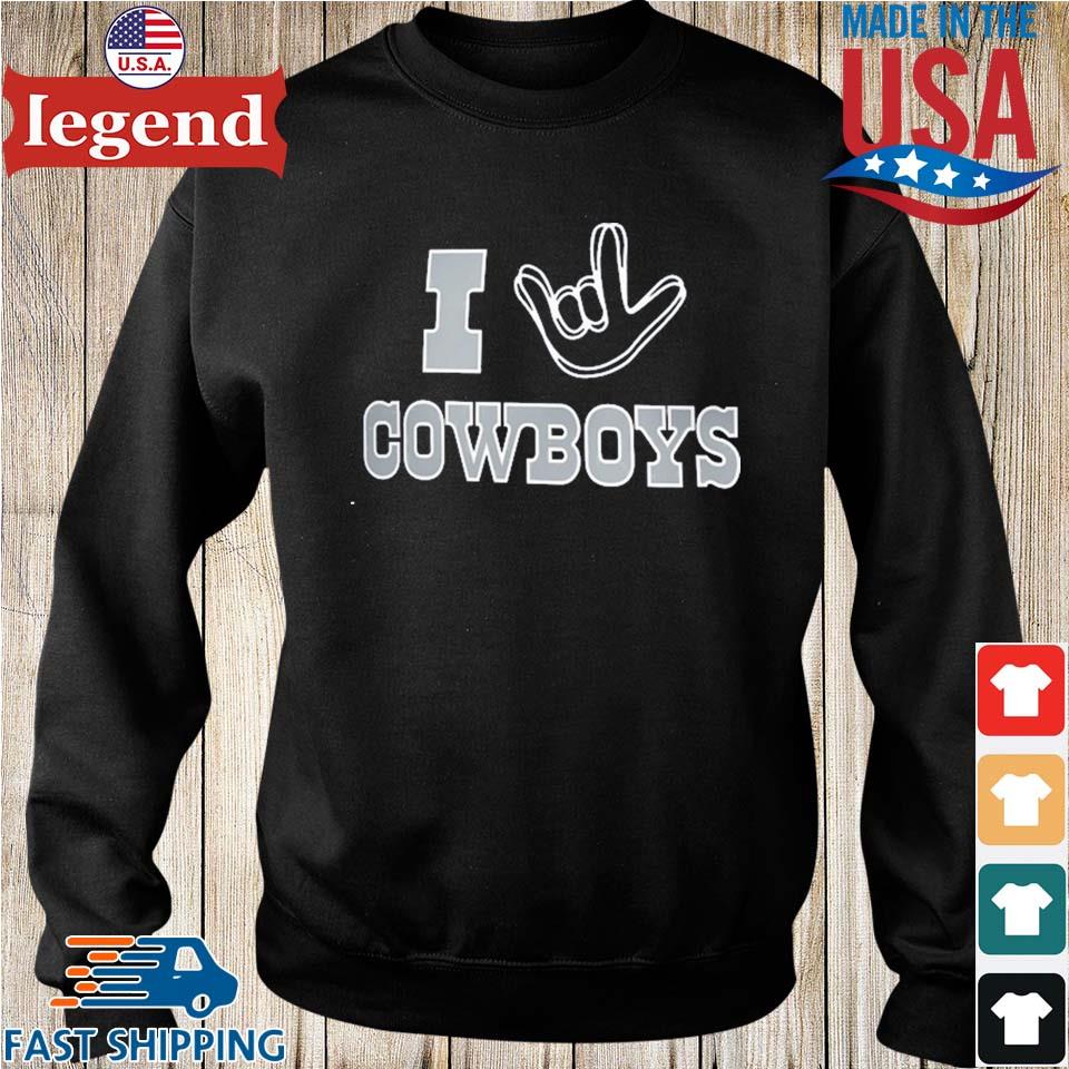 Dallas Cowboys The Nfl Asl Collection By Love Sign Tri-blend T-shirt,Sweater,  Hoodie, And Long Sleeved, Ladies, Tank Top