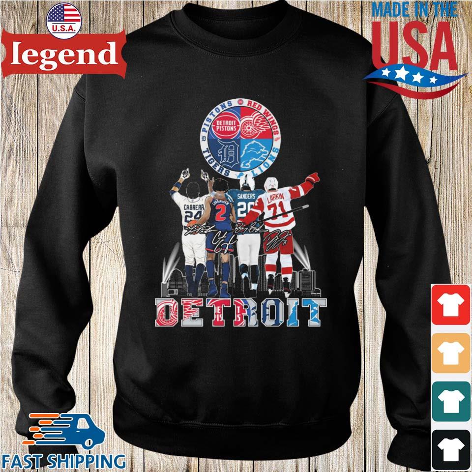 Detroit Team Sports Miguel Cabrera Cade Cunningham Barry Sanders And Dylan  Larkin Signatures shirt, hoodie, sweater, long sleeve and tank top
