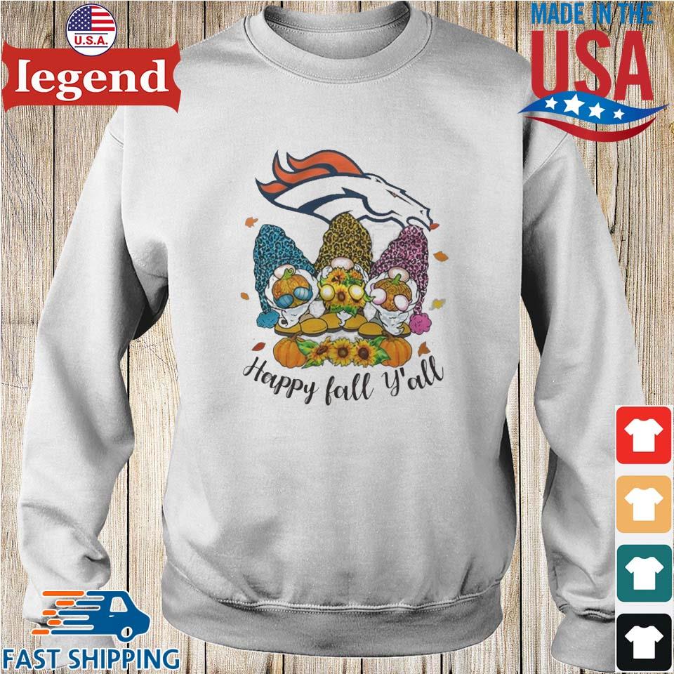 Gnomes Happy Fall Y'All Denver Broncos Shirt - Peanutstee