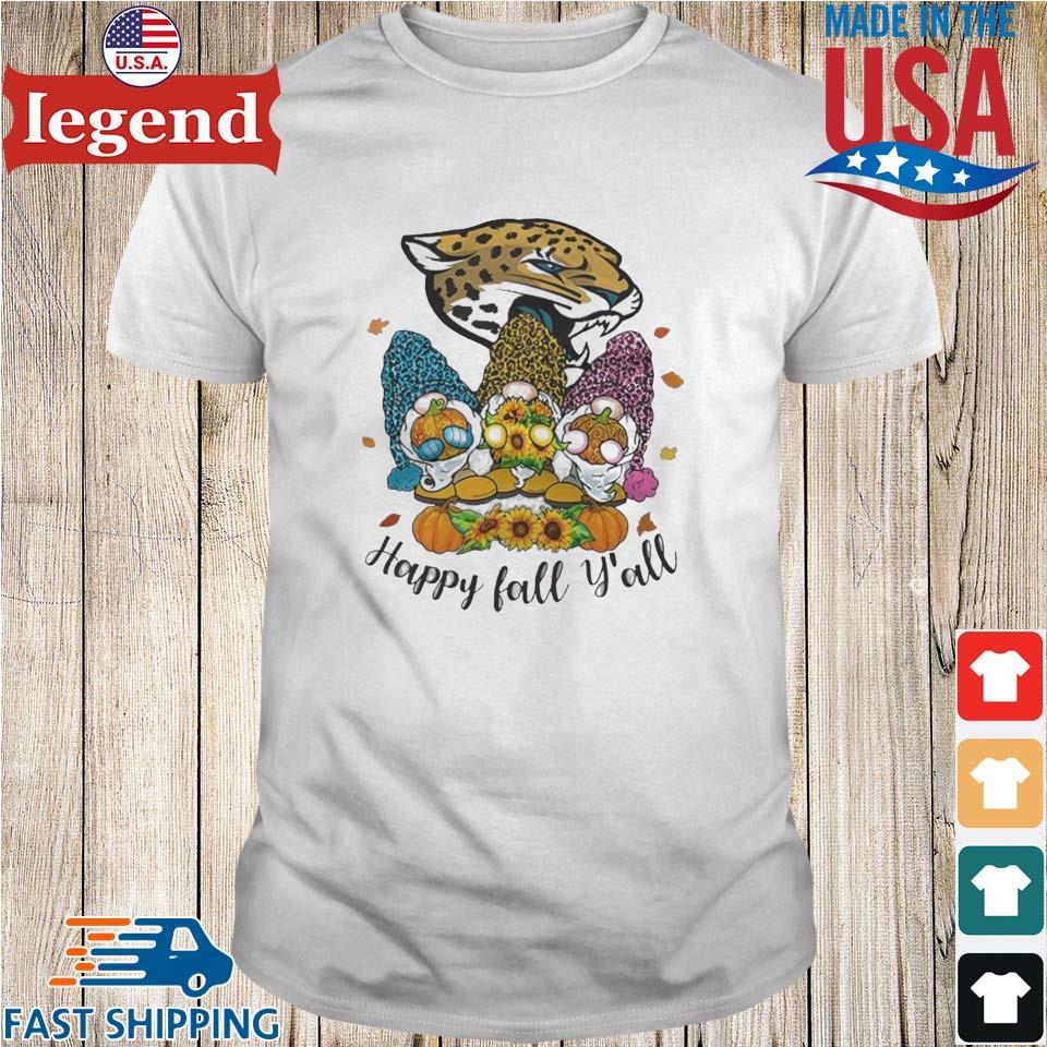 Gnomes Happy Fall Y'all Jacksonville Jaguars Shirt