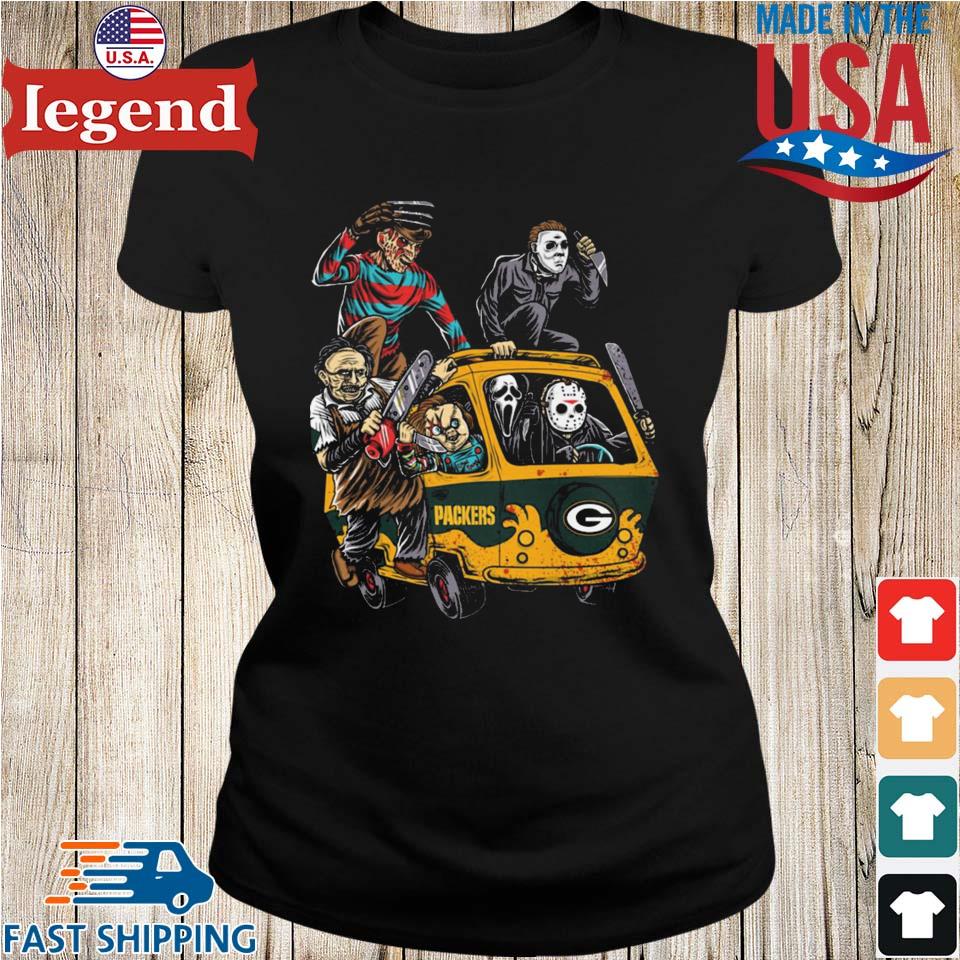 Green Bay Packers Horror Movies Characters Halloween 2023 T-shirt