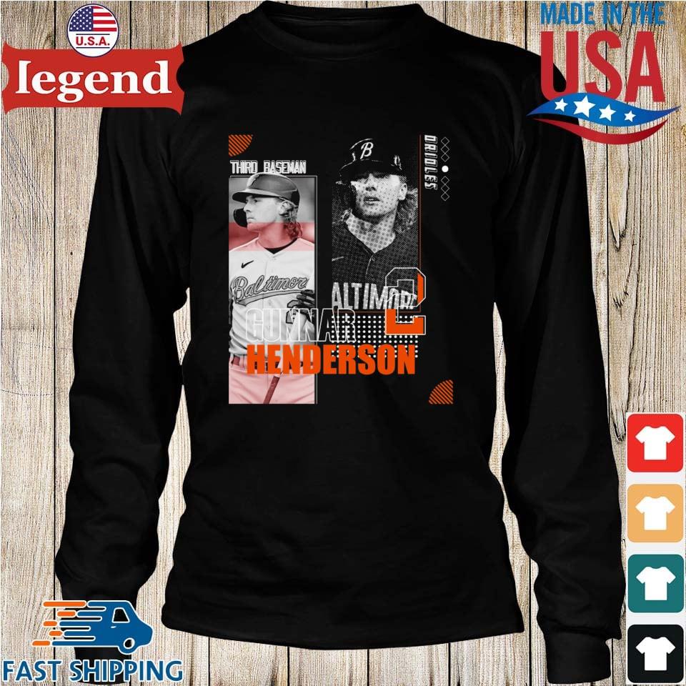 Gunnar Henderson Baseball Paper Orioles 2 Third Baseman Shirt