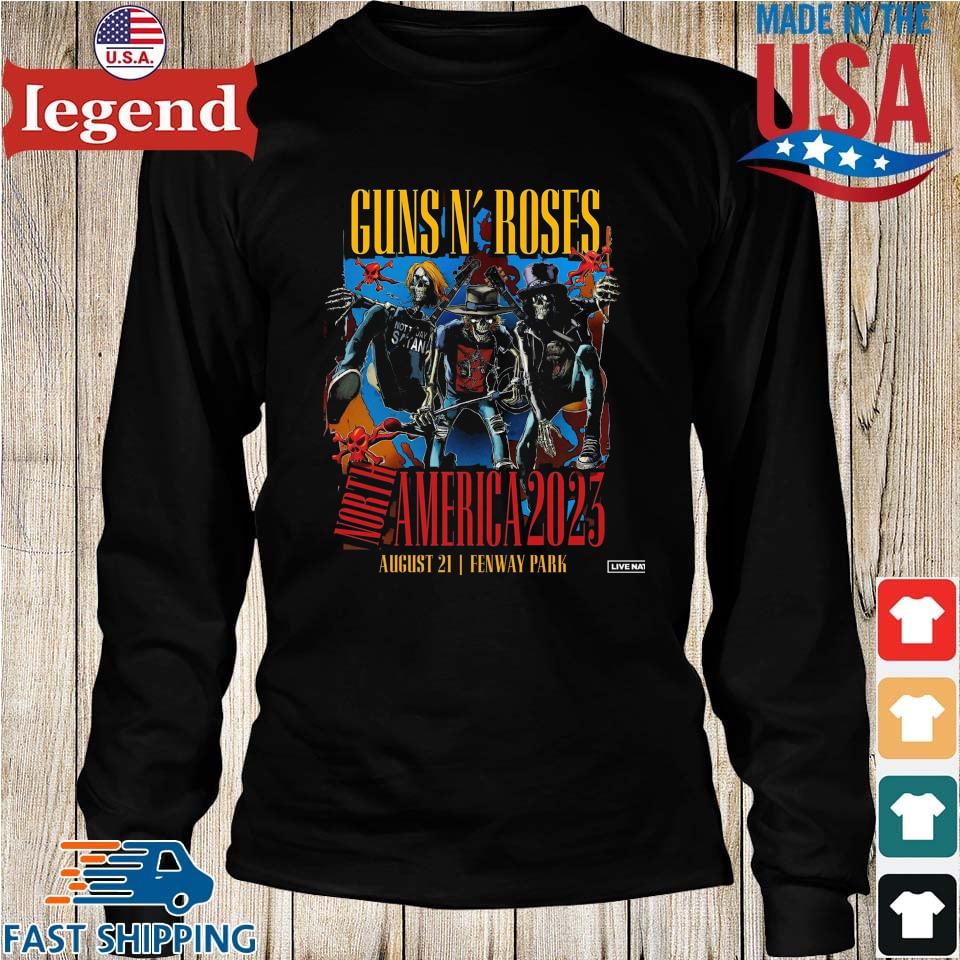 Guns N Roses North America Tour Fenway Park Boston MA 21st August 2023 Two  Sides Print Unisex T-Shirt - Mugteeco