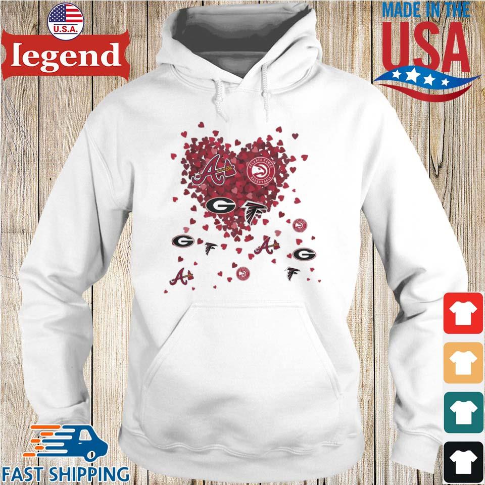 Heart Love Atlanta Braves X Atlanta Hawks X Green Bay Packers X Atlanta  Falcons Shirt, hoodie, longsleeve, sweatshirt, v-neck tee