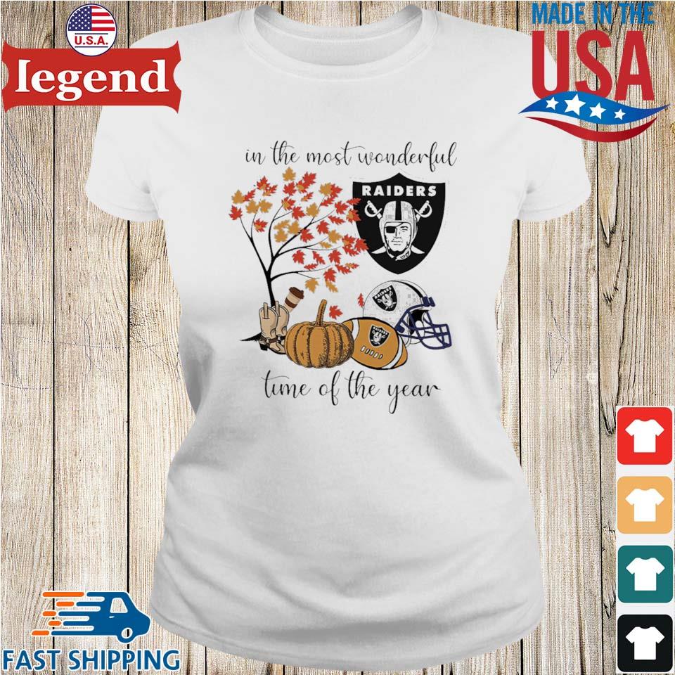 In The Most Wonderful Time Of The Year Las Vegas Raiders T-shirt,Sweater,  Hoodie, And Long Sleeved, Ladies, Tank Top