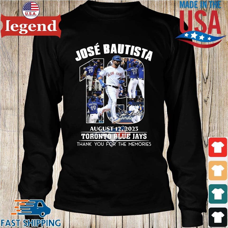 Toronto Blue Jays 19 Jose Bautista Thank You For The Memories Shirt,  hoodie, sweater, long sleeve and tank top