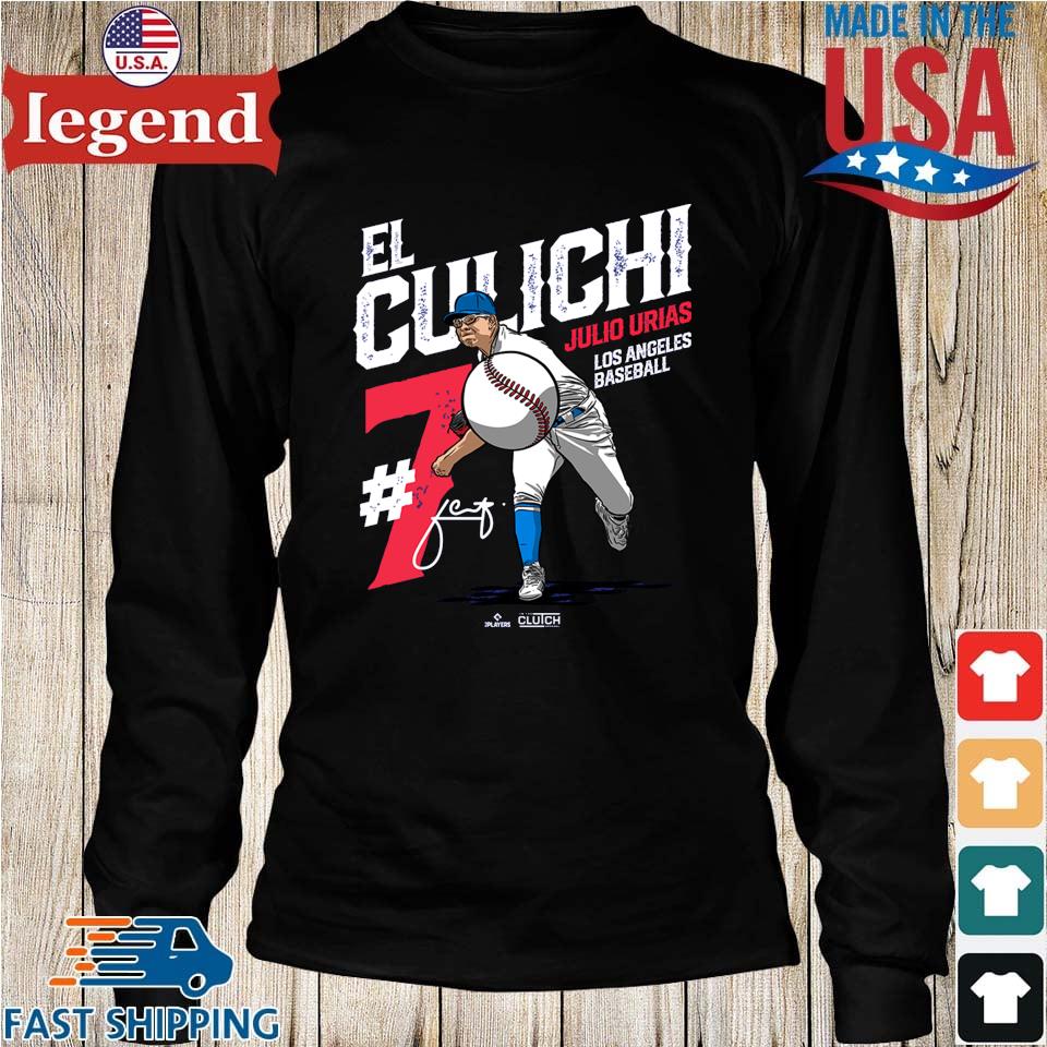 LaLaLandTshirts Julio Urias El Culichi Los Angeles Baseball Fan T Shirt Classic / Royal Blue / Large
