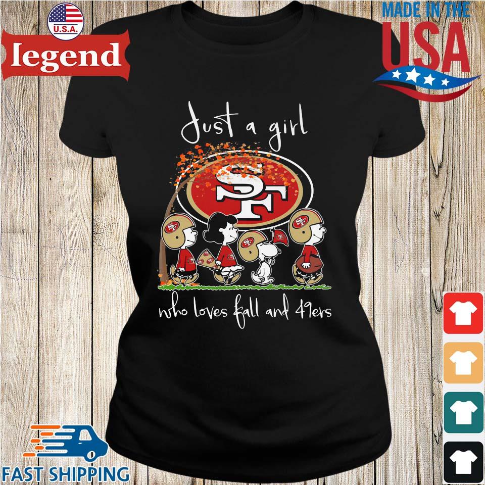 Just A Girl Who Loves Fall And 49ers T Shirt - Growkoc