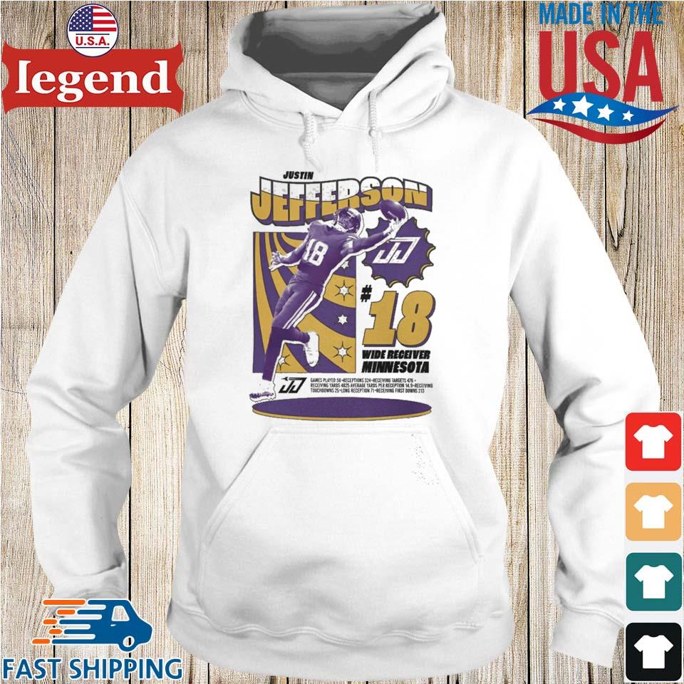 Justin Jefferson #18 Wide Receiver Minnesota T-shirt,Sweater, Hoodie, And  Long Sleeved, Ladies, Tank Top