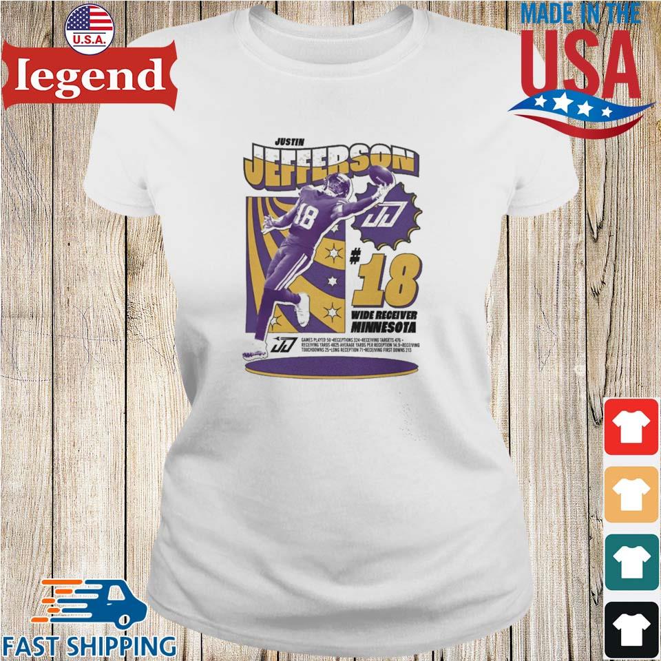 Justin Jefferson #18 Wide Receiver Minnesota T-shirt,Sweater, Hoodie, And  Long Sleeved, Ladies, Tank Top