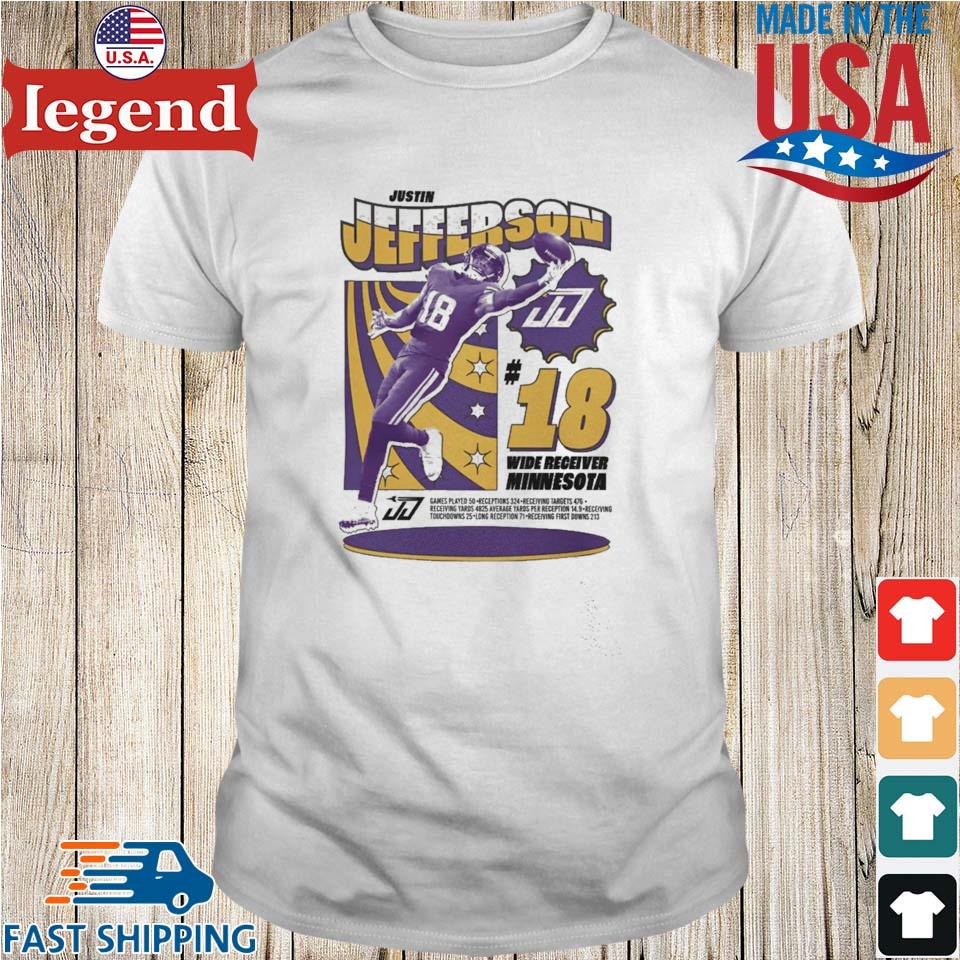 Justin Jefferson 18 Minnesota Vikings football player poster shirt, hoodie,  sweater, long sleeve and tank top