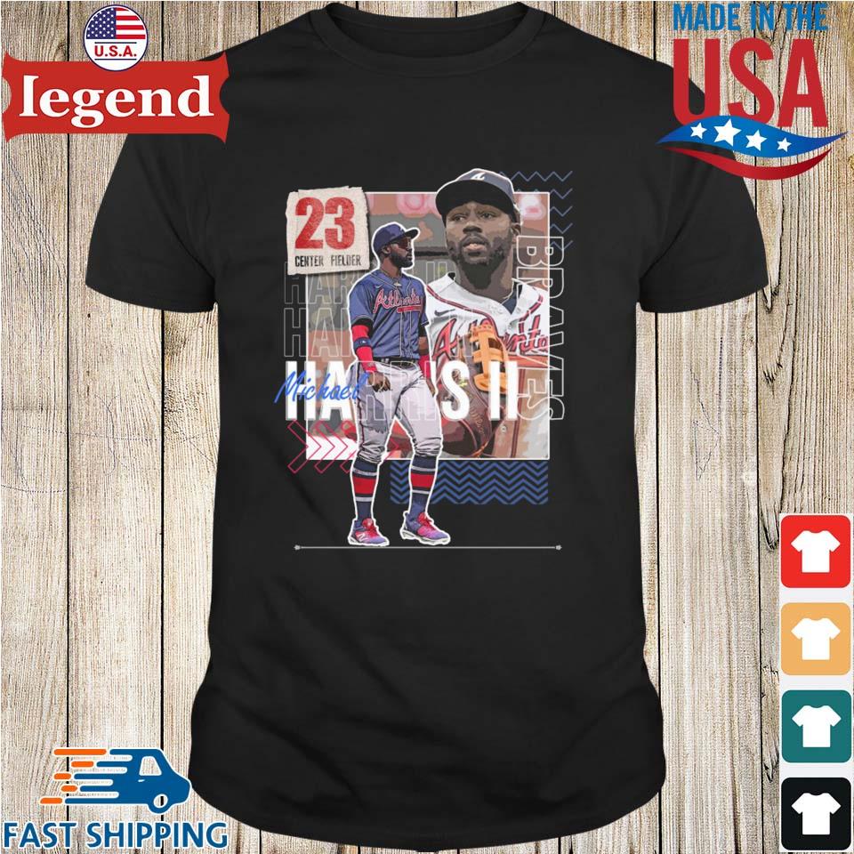 Michael Harris II Baseball Paper Braves 23 Center Fielder T shirt