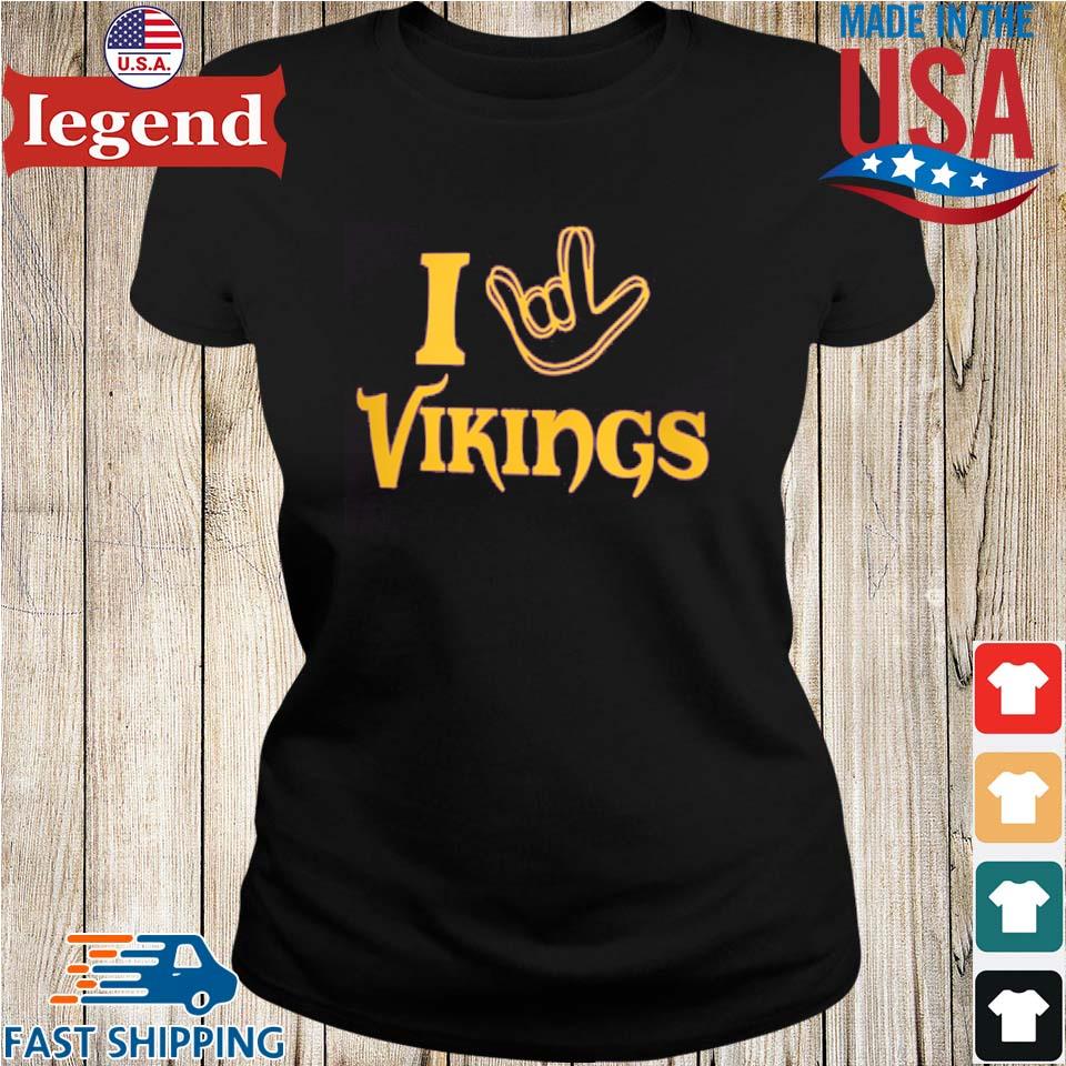 Minnesota Vikings The Nfl Asl Collection By Love Sign Tri-blend T-shirt,Sweater,  Hoodie, And Long Sleeved, Ladies, Tank Top