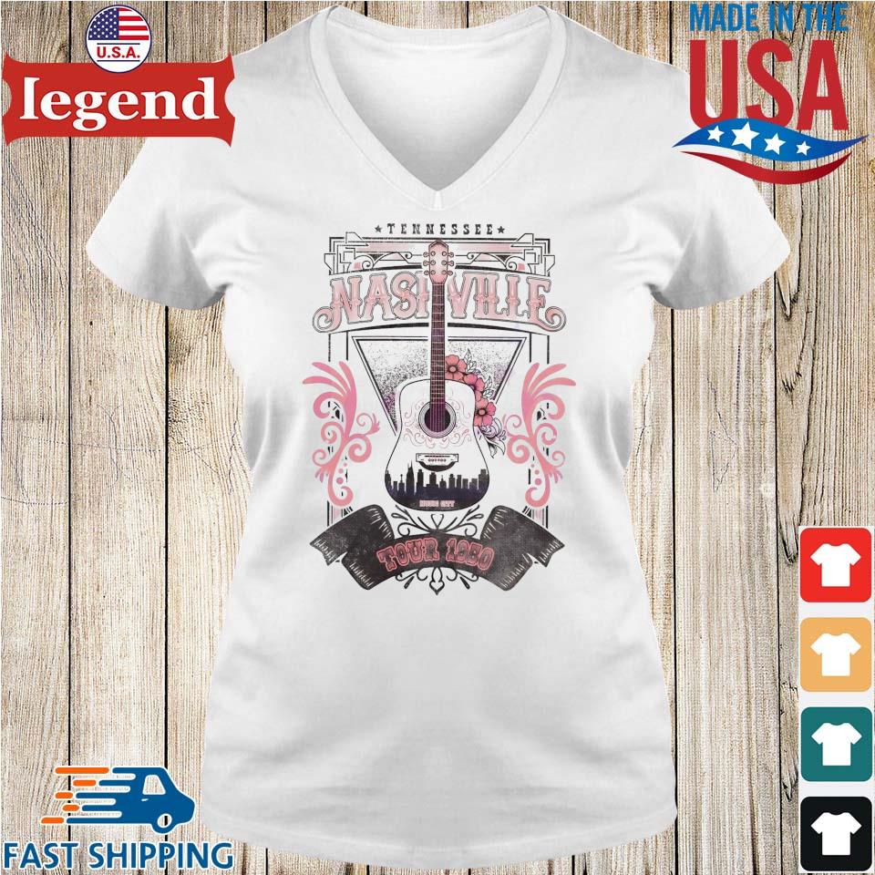 Womens Country Music Nashville White Graphic Tee