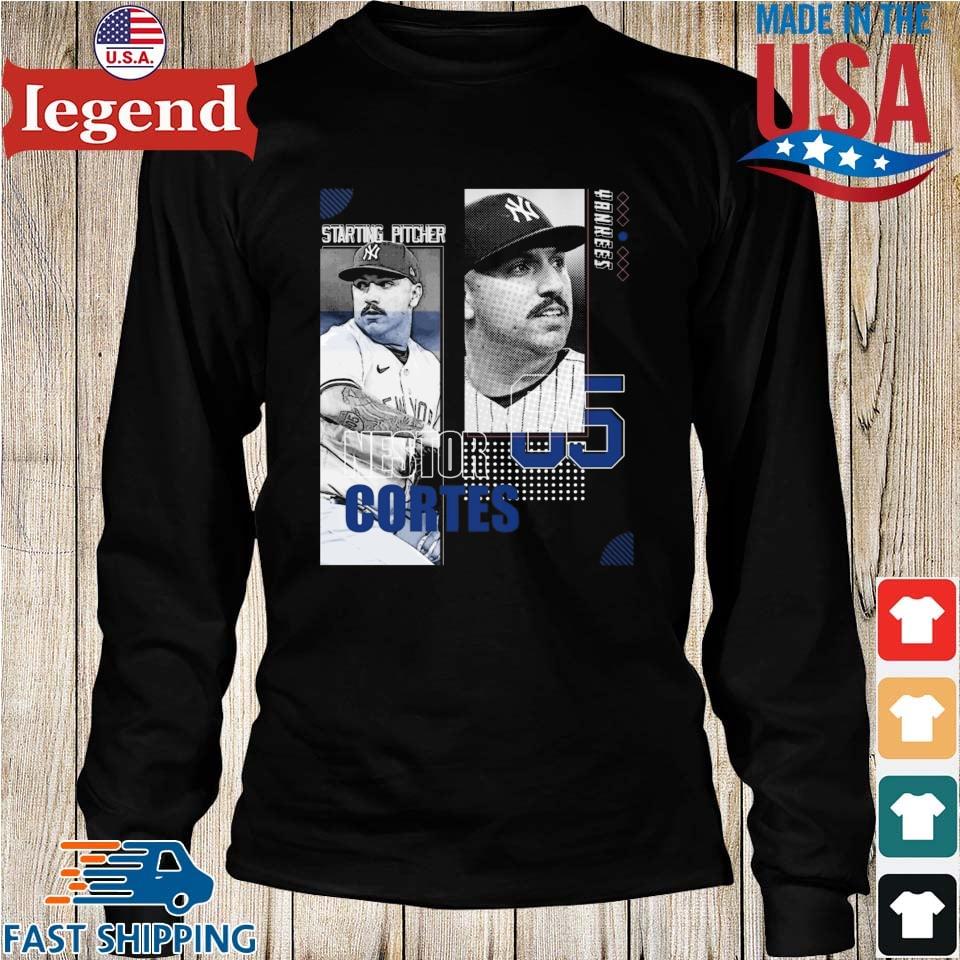 Nestor Cortes baseball Paper Poster Yankees 4 - Nestor Cortes - T-Shirt