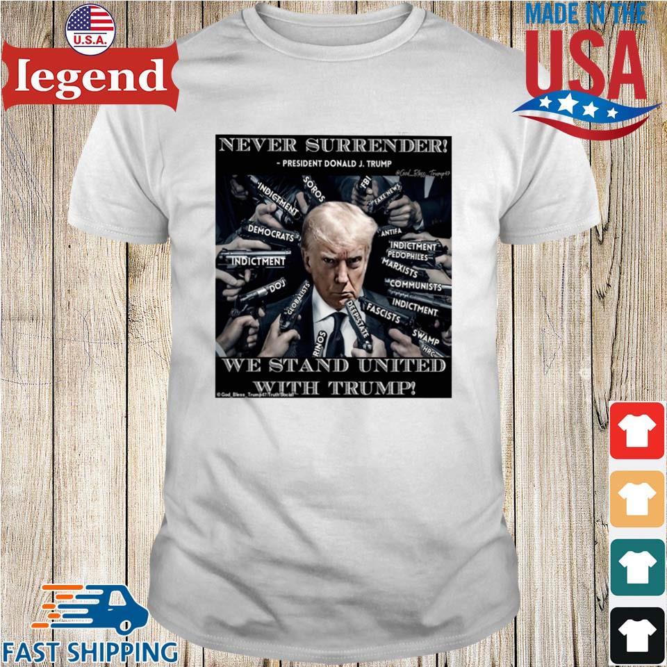  I Stand With Trump Never Surrender Support For Donald Trump Zip  Hoodie : Clothing, Shoes & Jewelry
