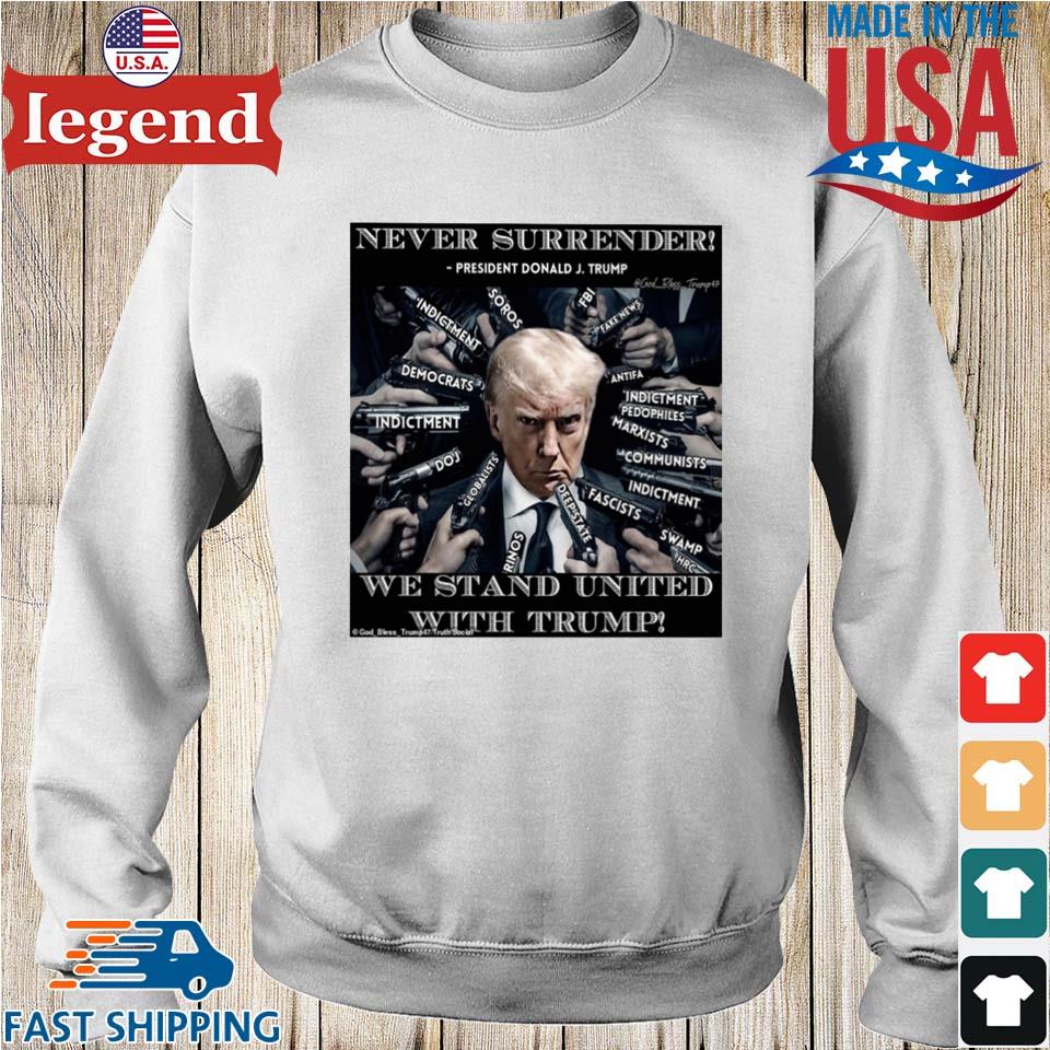  I Stand With Trump Never Surrender Support For Donald Trump Zip  Hoodie : Clothing, Shoes & Jewelry