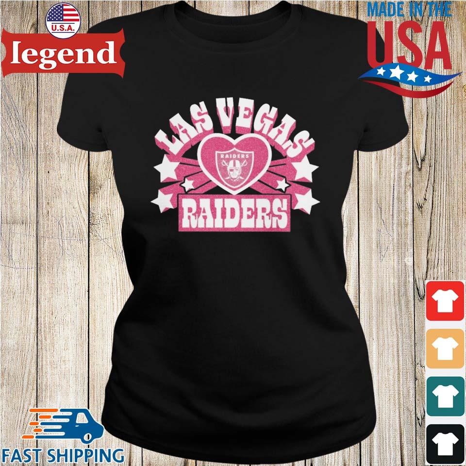 Las Vegas Raiders New Era Women's Glitter Gel T-Shirt - Black