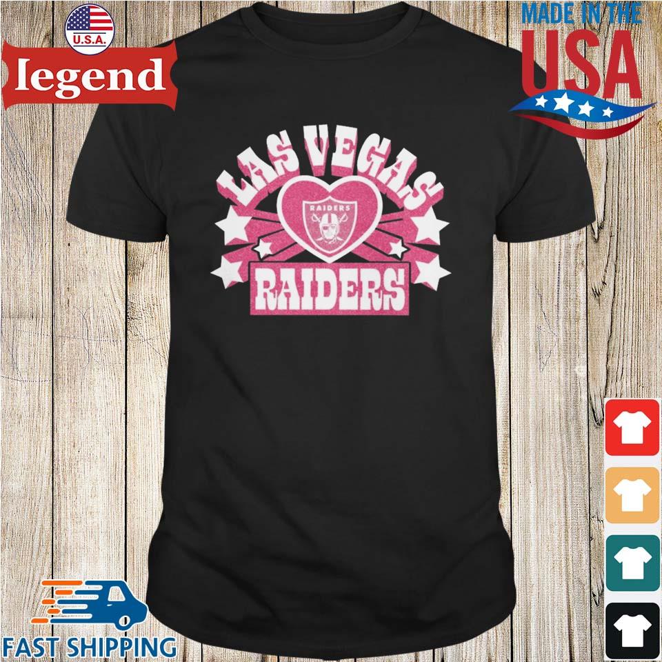 New Era Women's Las Vegas Raiders Space Dye Glitter Black T-Shirt