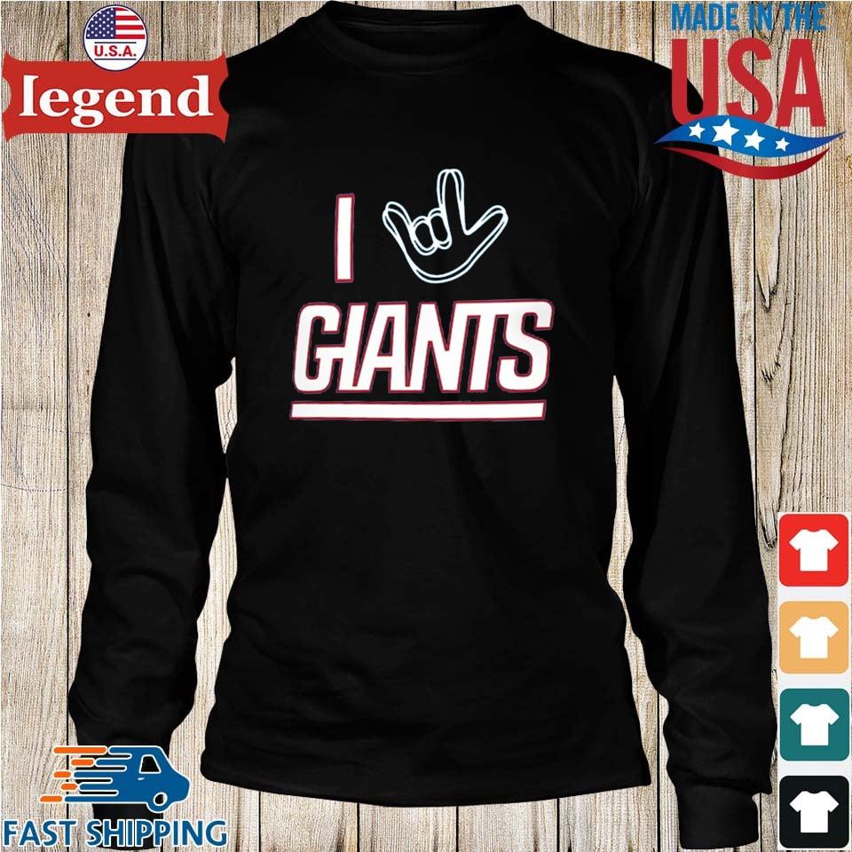 New York Giants The Nfl Asl Collection By Love Sign Tri-blend T-shirt,Sweater,  Hoodie, And Long Sleeved, Ladies, Tank Top