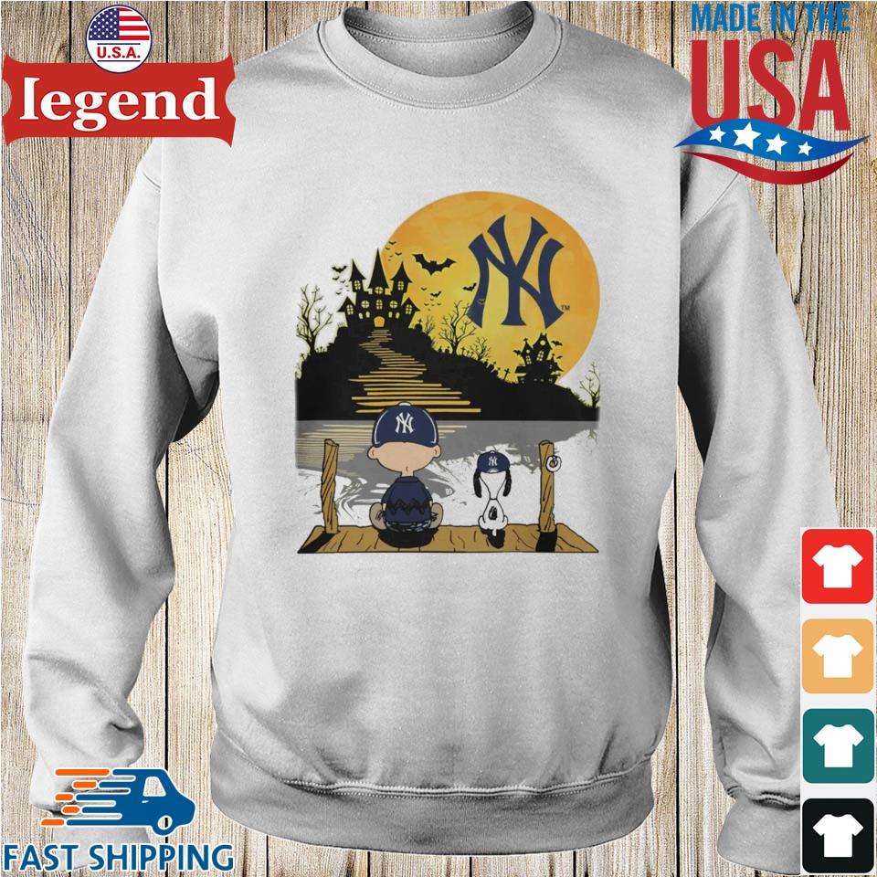 Peanuts Charlie Brown And Snoopy Playing Baseball New York Yankees T-shirt,  hoodie, sweater, long sleeve and tank top