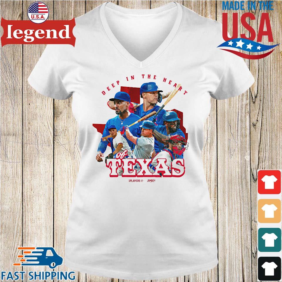 Majestic Women s Texas Rangers Deep V-Neck Short Sleeve T-Shirt