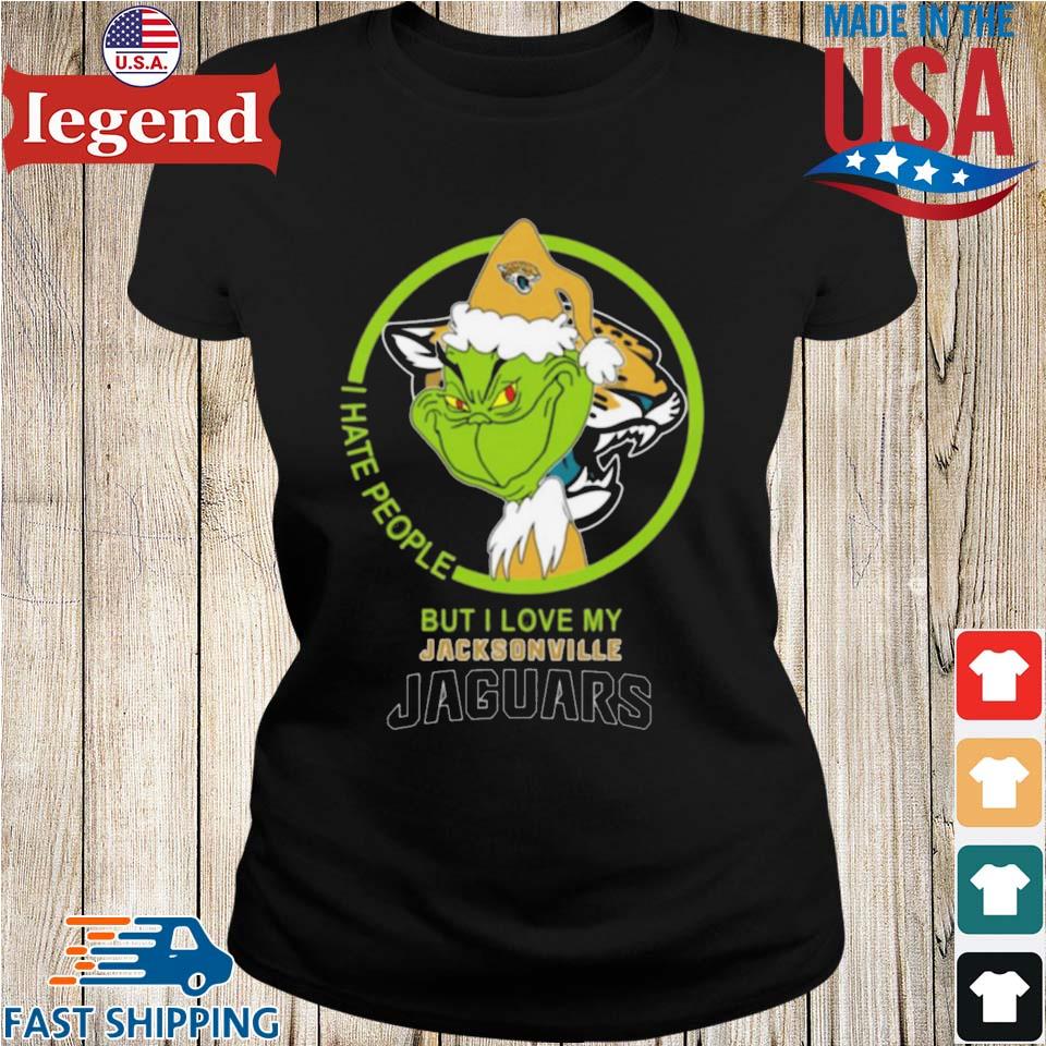 Jacksonville Jaguars NFL Christmas Grinch I Hate People But I Love My  Favorite Football Team Shirt, hoodie, sweater, long sleeve and tank top