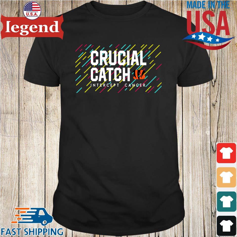 Original Cincinnati Bengals Crucial Catch Intercept Cancer T-shirt