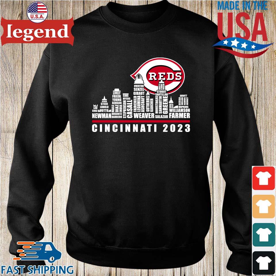 Cincinnati Reds 2023 Season Team Players Names In City shirt, hoodie,  sweater, long sleeve and tank top