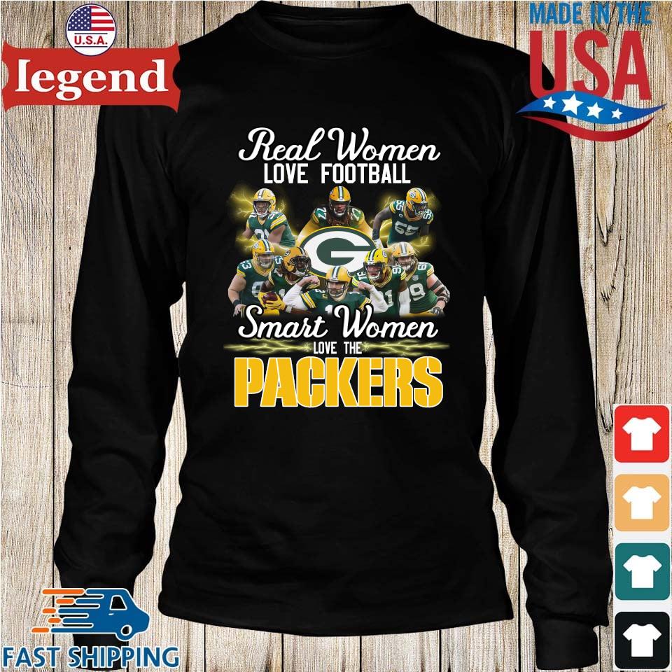 Original Green Bay Packers Real Women Love Football Smart Women Love The  Packers T-shirt,Sweater, Hoodie, And Long Sleeved, Ladies, Tank Top