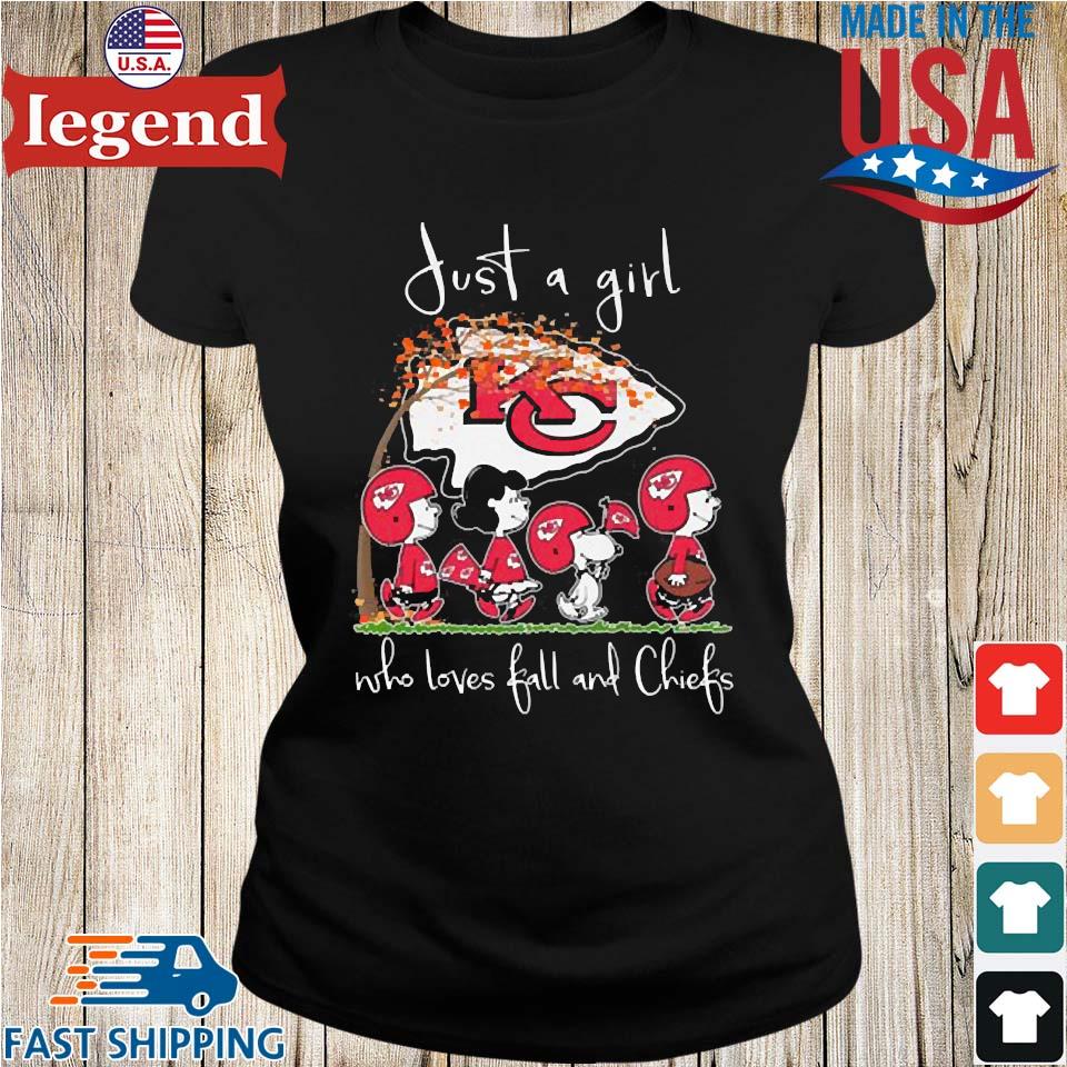 Original Just A Girl Who Loves Fall And Chiefs T-shirt,Sweater, Hoodie, And  Long Sleeved, Ladies, Tank Top