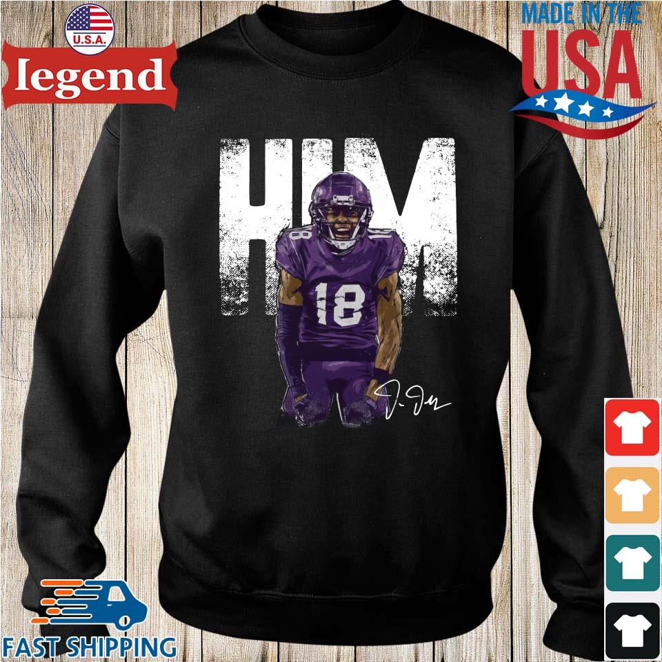 Original Justin Jefferson Minnesota Vikings Him Bold Signature T-shirt,Sweater,  Hoodie, And Long Sleeved, Ladies, Tank Top