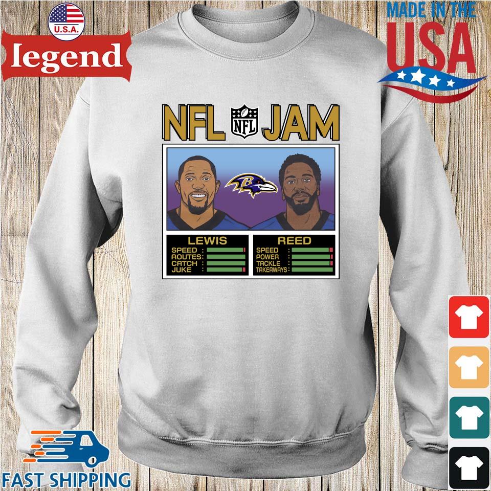 NFL Jam Baltimore Ravens Ed Reed & Ray Lewis T shirt - Limotees