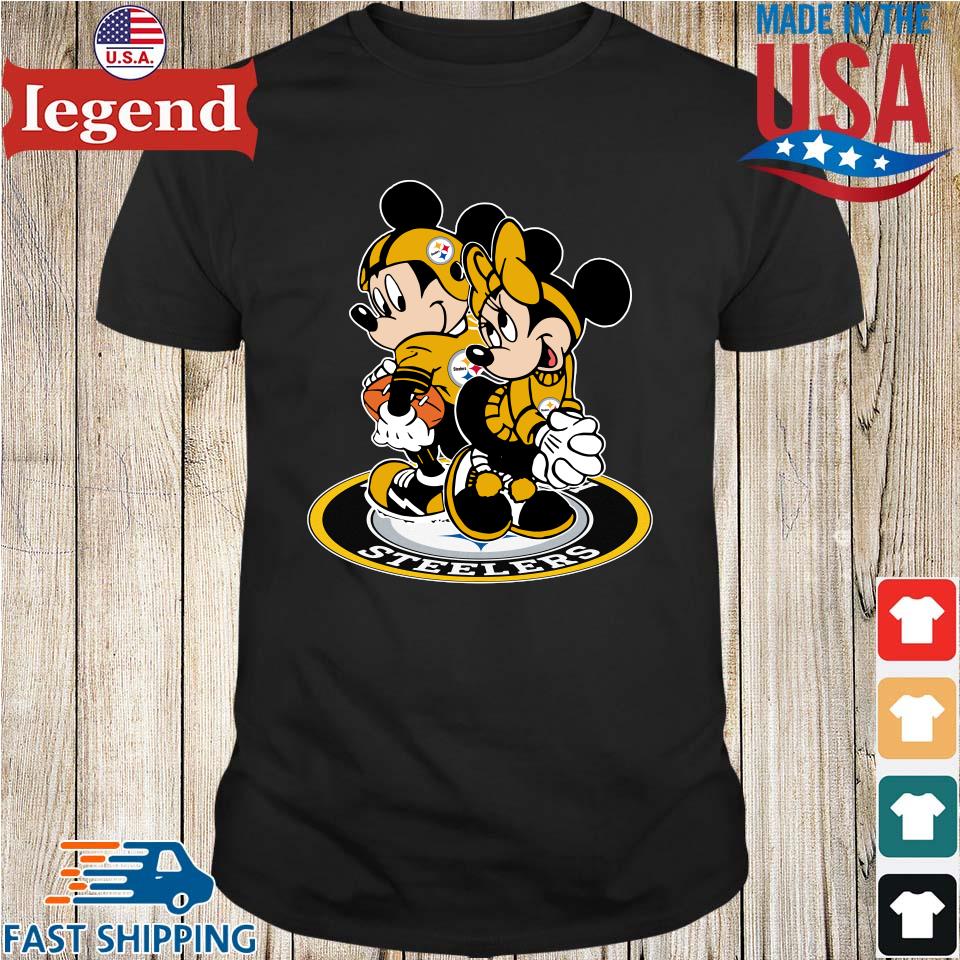 NFL Pittsburgh Steelers Mickey Mouse And Minnie Mouse Shirt