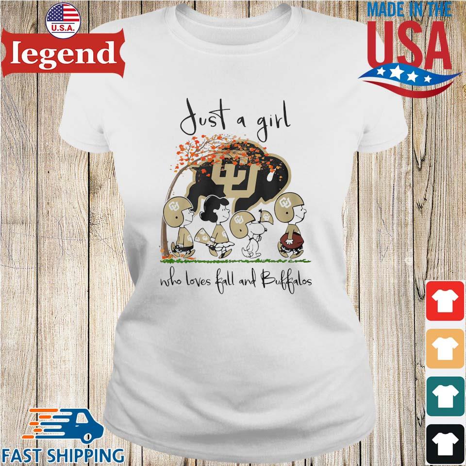 Snoopy Peanuts Just A Girl Who Loves Fall And Buffalo Bills Shirt, hoodie,  sweater, long sleeve and tank top