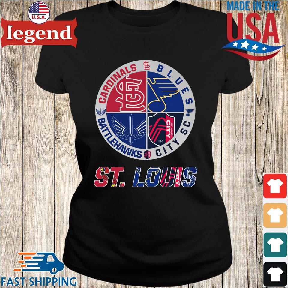 Saint Louis Blues City Sc Battlehawks Cardinals Shirt, hoodie
