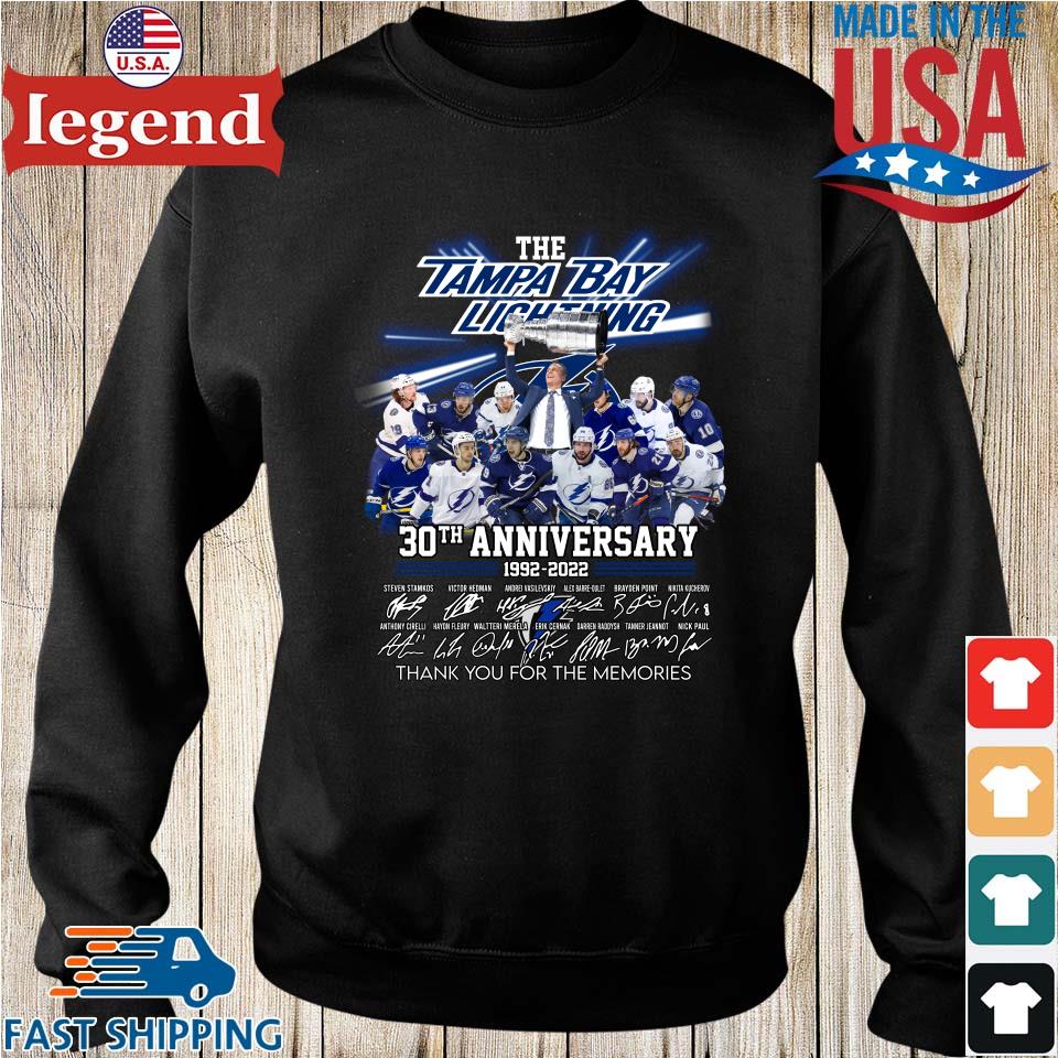 Tampa Bay Lightning 30th Anniversary 1992 2022 Signatures Thank