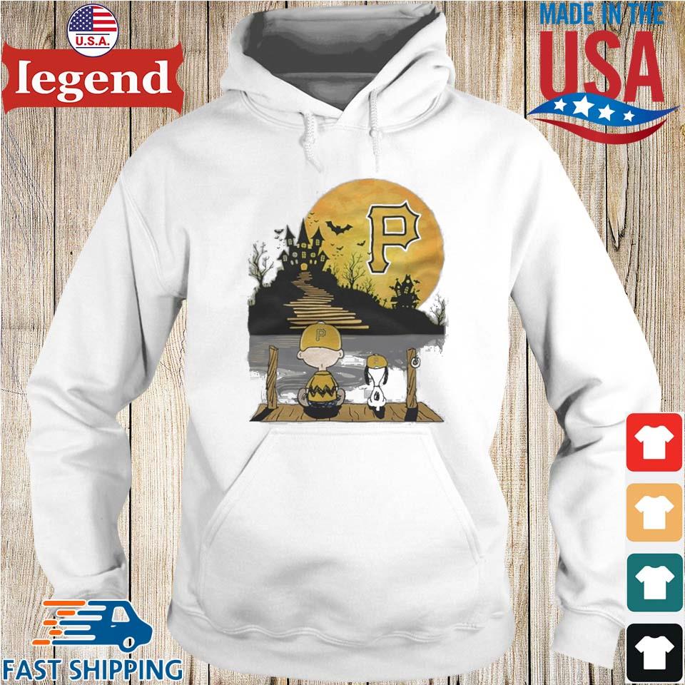 Original Peanut Snoopy And Charlie Brown Pittsburgh Pirates Sitting Under  Moon Halloween 2023 shirt, hoodie, sweater, long sleeve and tank top