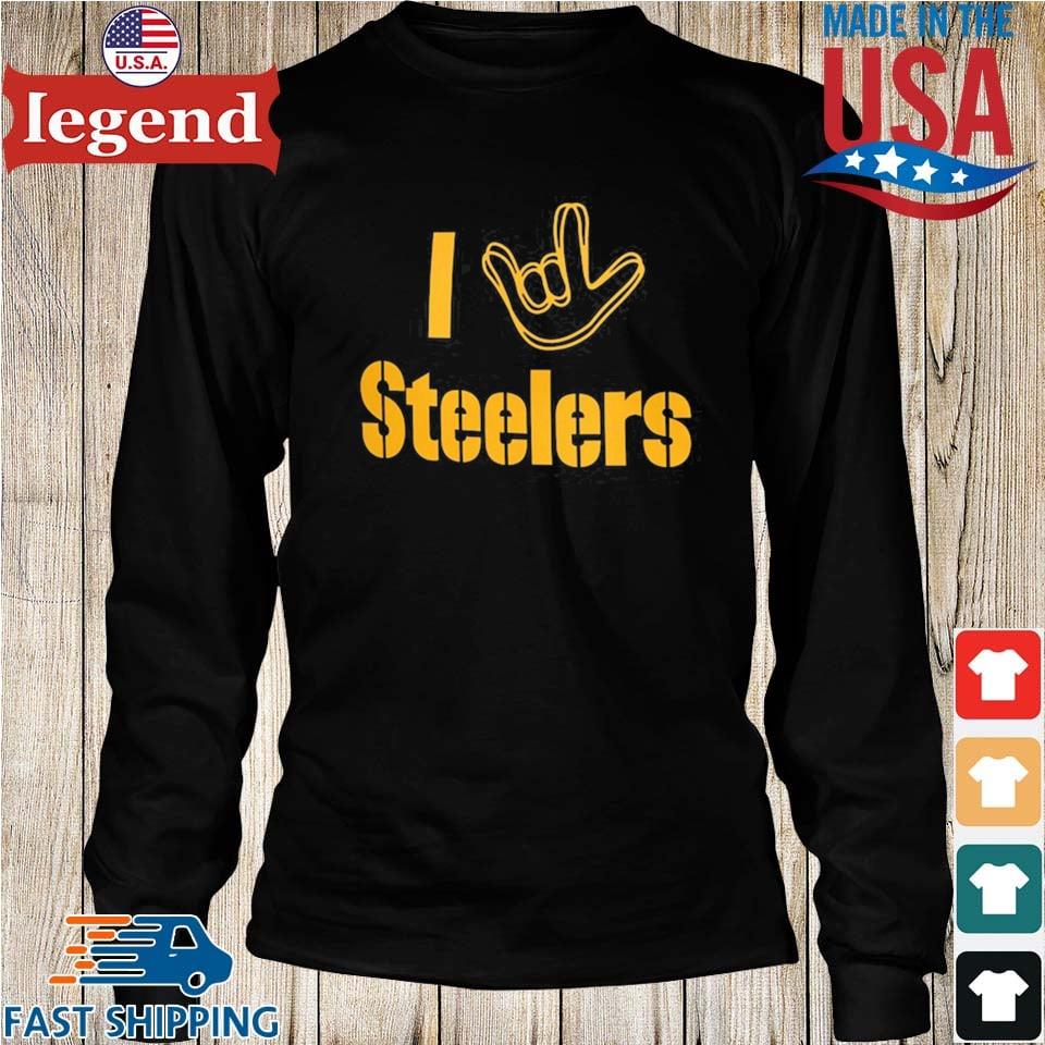 Pittsburgh Steelers The Nfl Asl Collection By Love Sign Tri-blend T-shirt,Sweater,  Hoodie, And Long Sleeved, Ladies, Tank Top