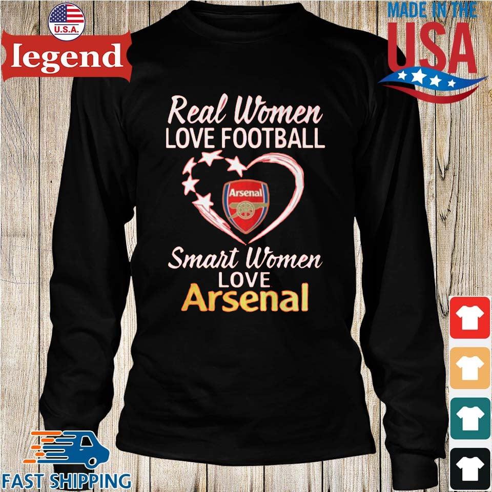 Real women love football smart women love the Arsenal t shirt, hoodie,  longsleeve, sweatshirt, v-neck tee