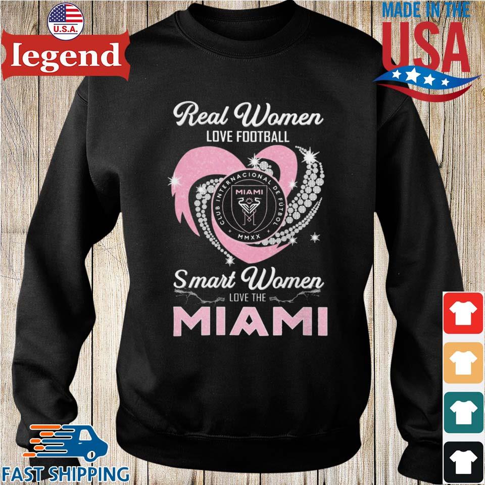 Real women love football smart women love the Miami Dolphins heart logo  gift shirt, hoodie, sweater, long sleeve and tank top