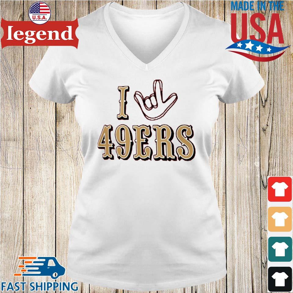 San Francisco 49ers Girl NFL Women's V-Neck T-Shirt