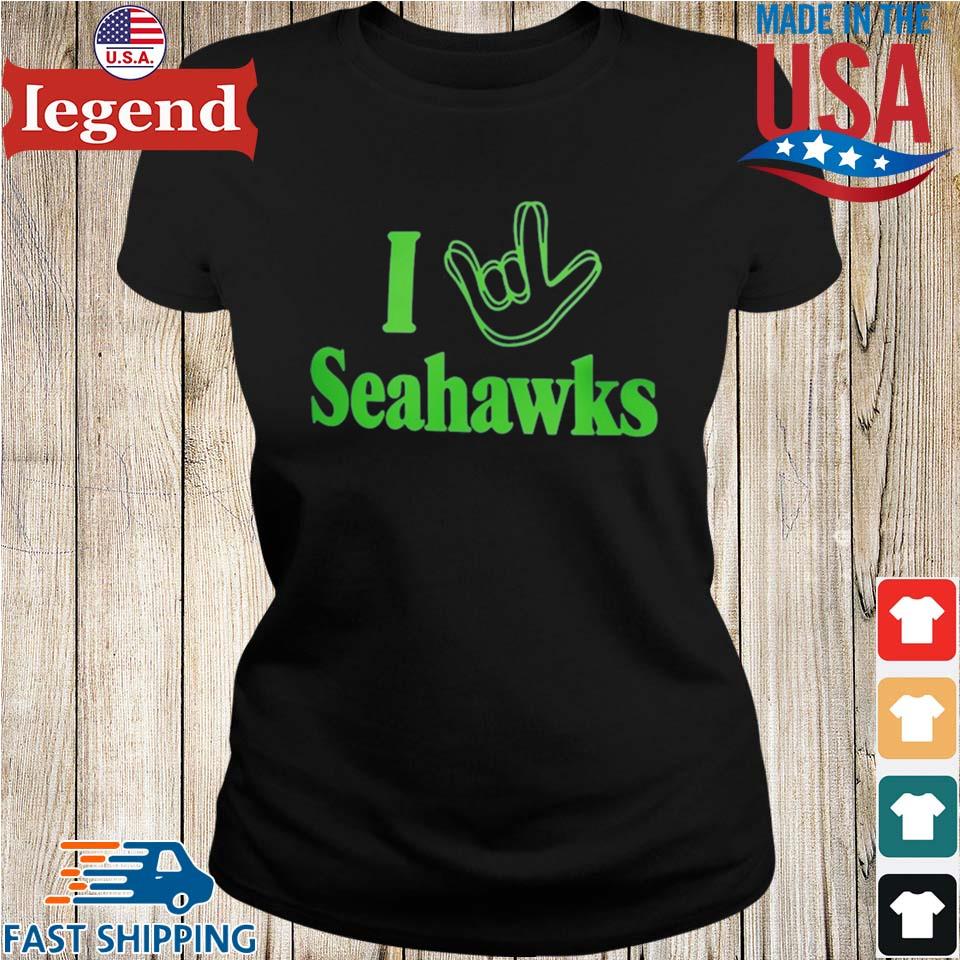 Seattle Seahawks The Nfl Asl Collection By Love Sign Tri-blend T