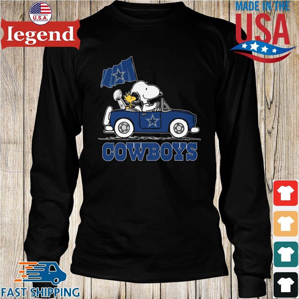 Snoopy And Woodstock Driving Car Dallas Cowboys Shirt