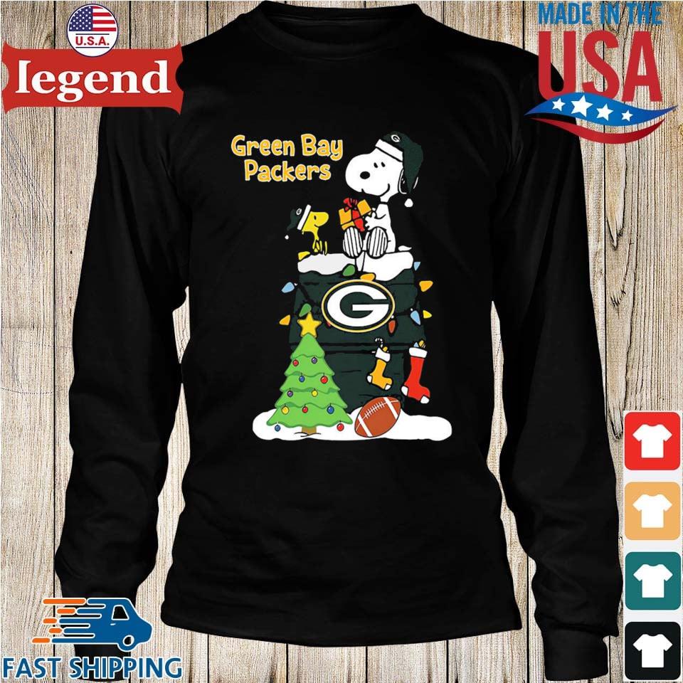 Merry Green Bay Packers Christmas Snoopy Shirt